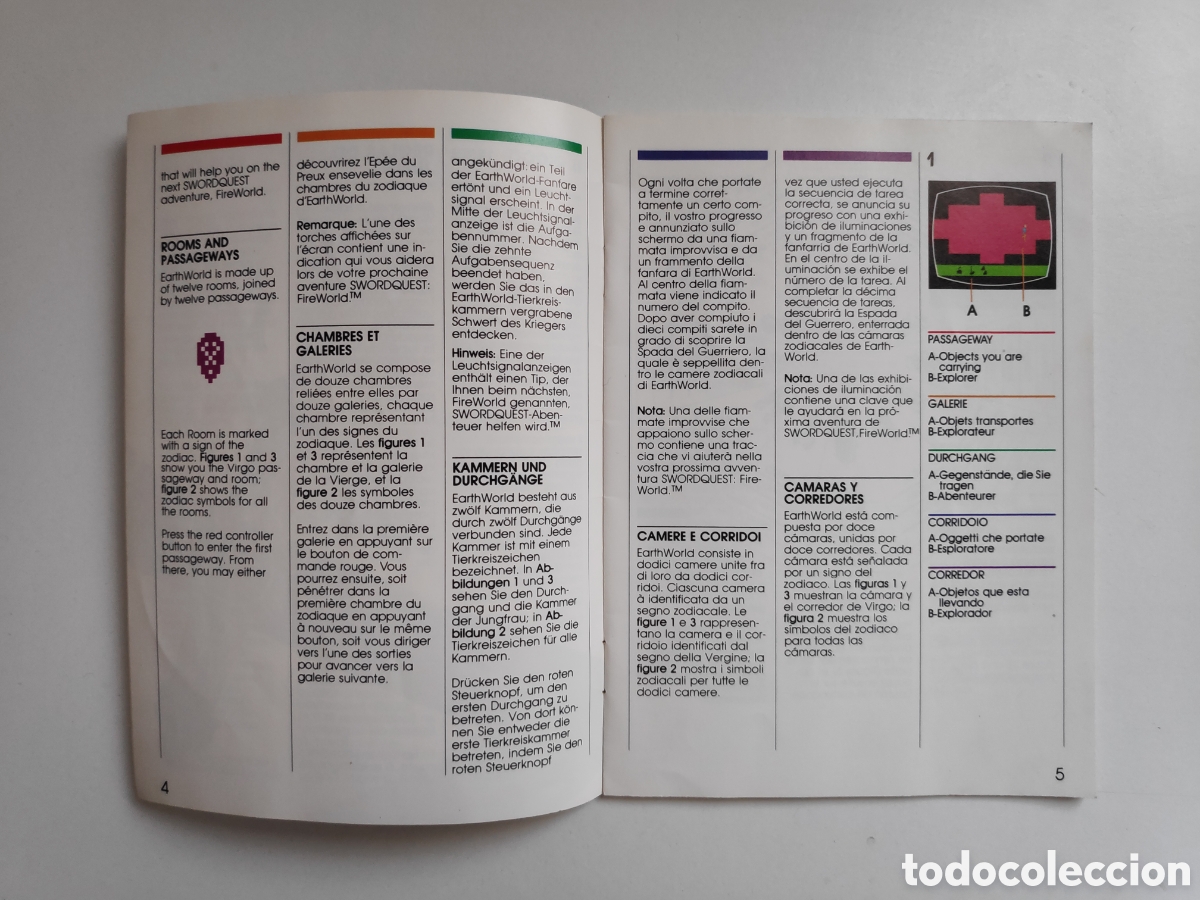 Videojuegos y consolas: Atari 2600. Manual Instrucciones Juego Swordquest. Libro - Foto 3