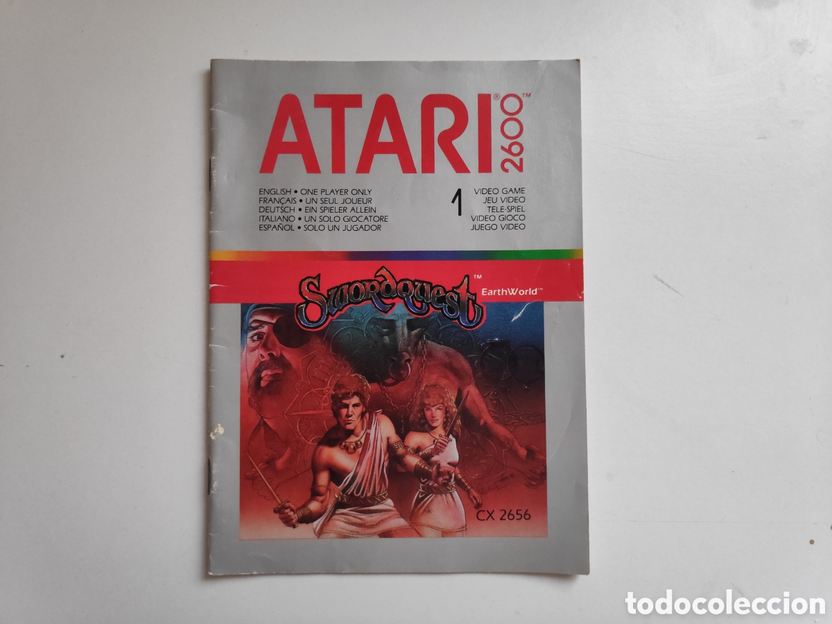 Videojuegos y consolas: Atari 2600. Manual Instrucciones Juego Swordquest. Libro - Foto 1