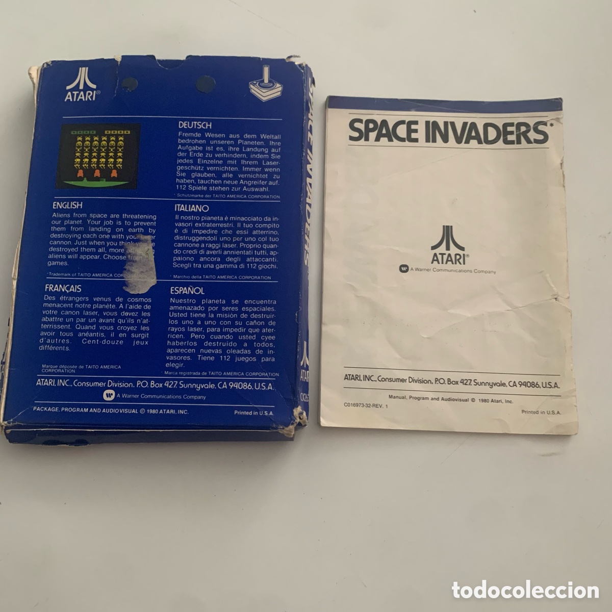 Videojuegos y consolas: CAja y manual de instrucciones del juego space invaders de la consola atari - Foto 2