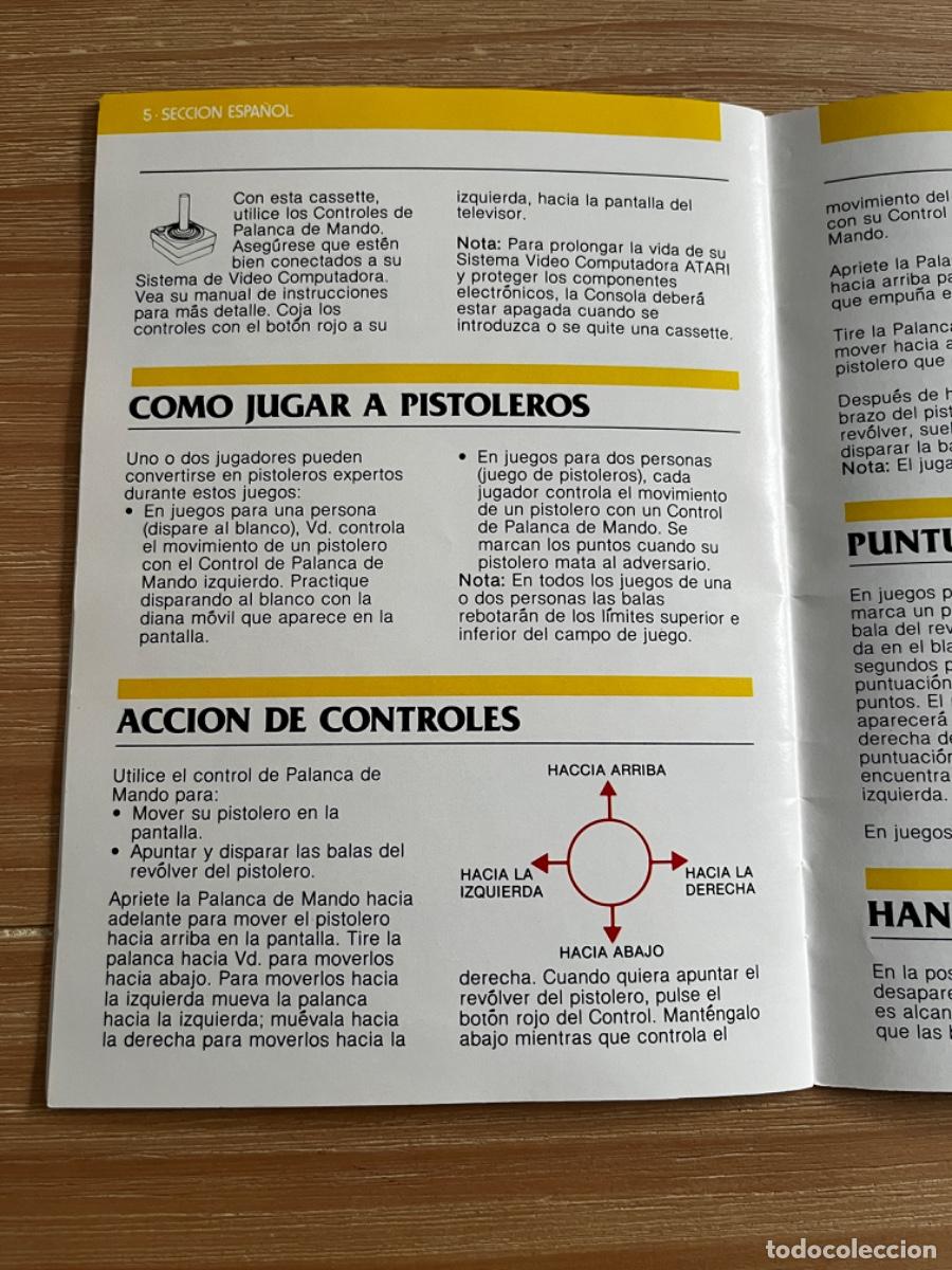 Videojuegos y consolas: JUE. MANUAL ATARI OUTLAW N 16 - Foto 3
