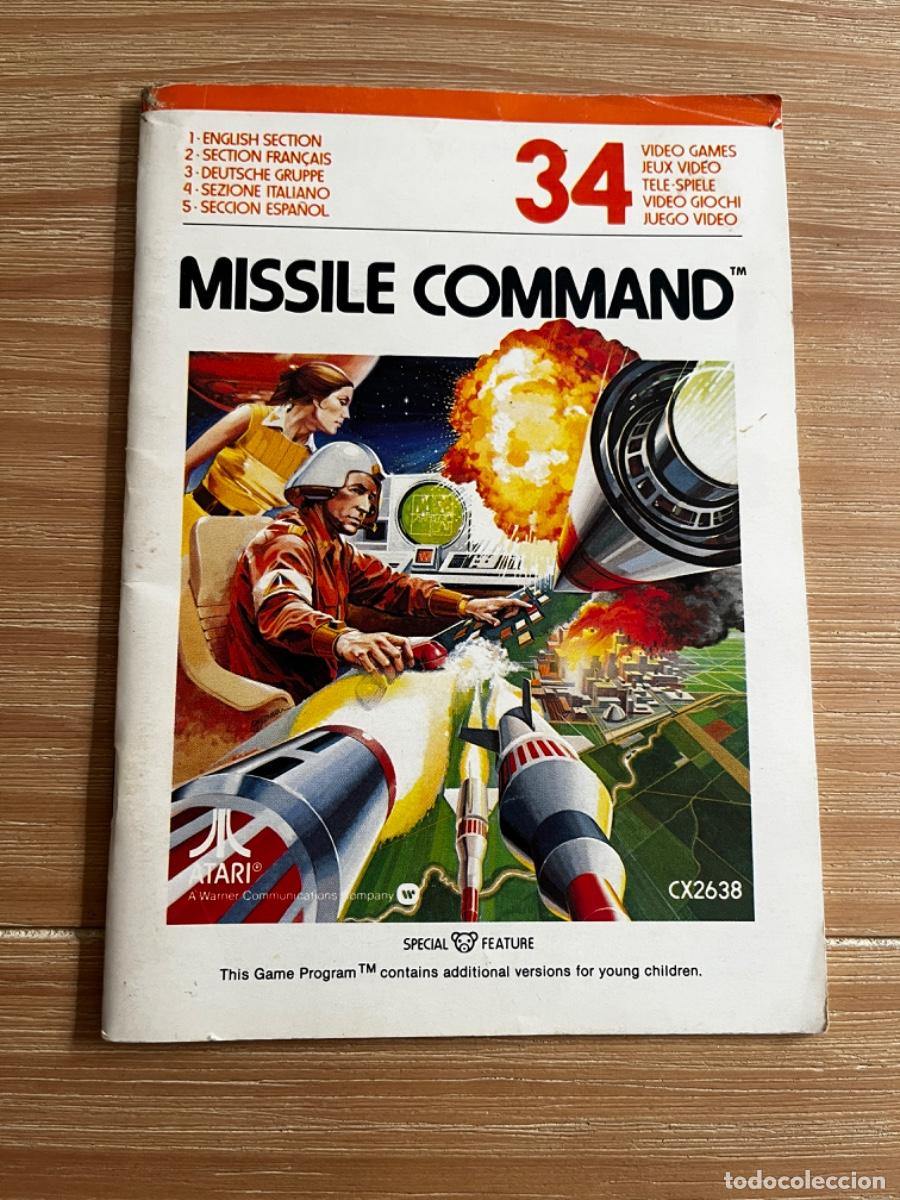Videojuegos y consolas: JUE. MANUAL ATARI MISSILE COMMAND N 34 - Foto 1