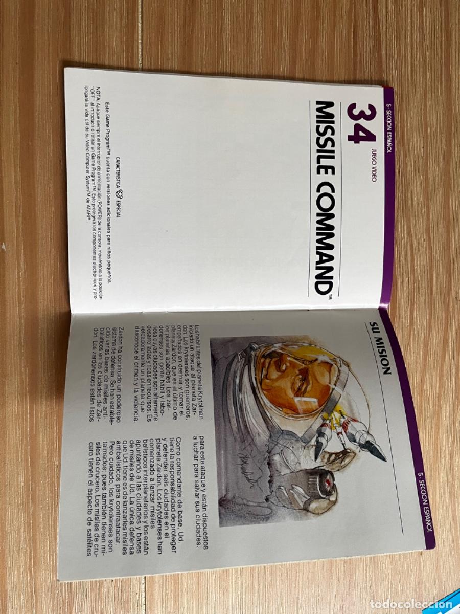 Videojuegos y consolas: JUE. MANUAL ATARI MISSILE COMMAND N 34 - Foto 2