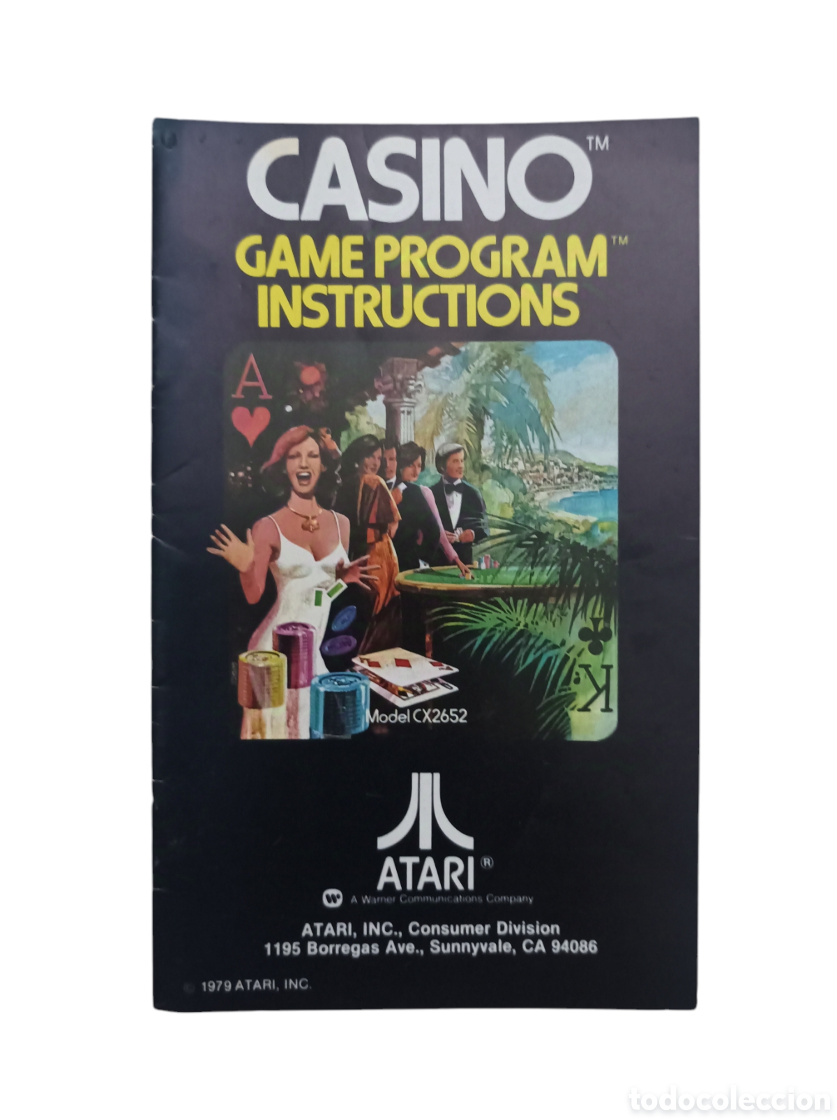Videojuegos y consolas: Manual instrucciones juego ATARI CASINO - En ingles - Foto 1