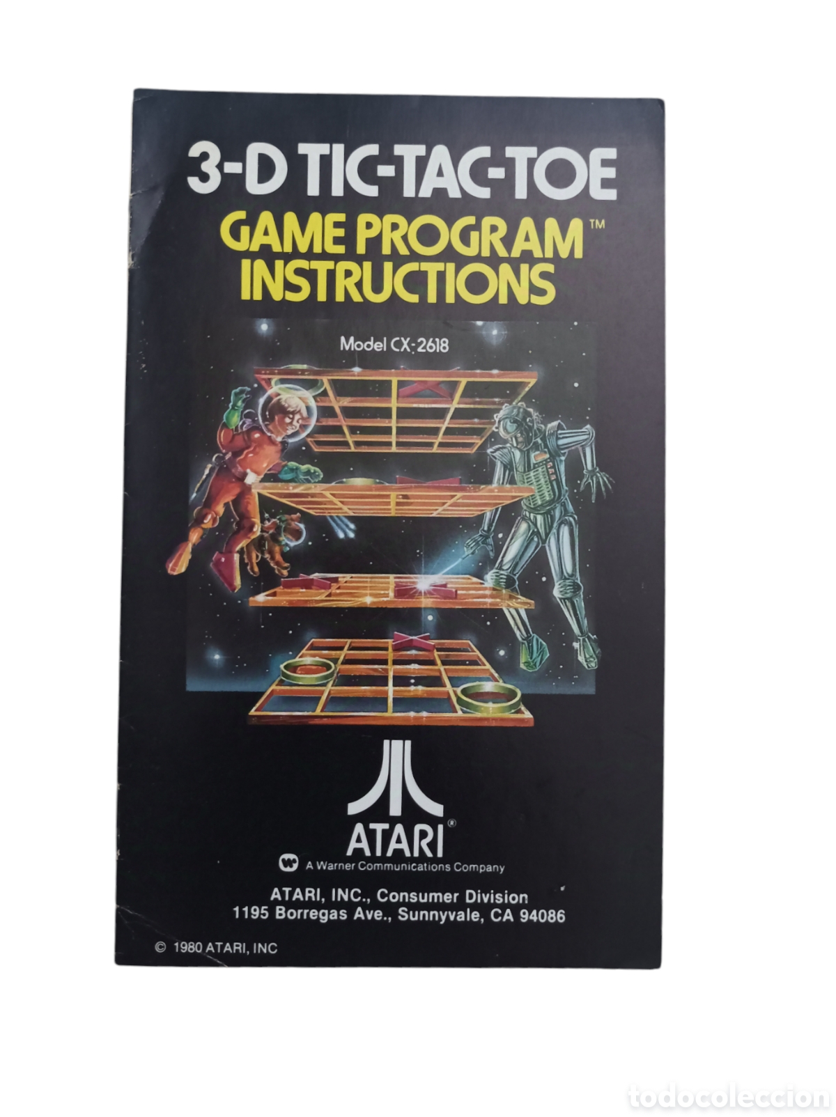 Videojuegos y consolas: Manual instrucciones juego ATARI 3D TIC TAC TOE - En ingles - Foto 1