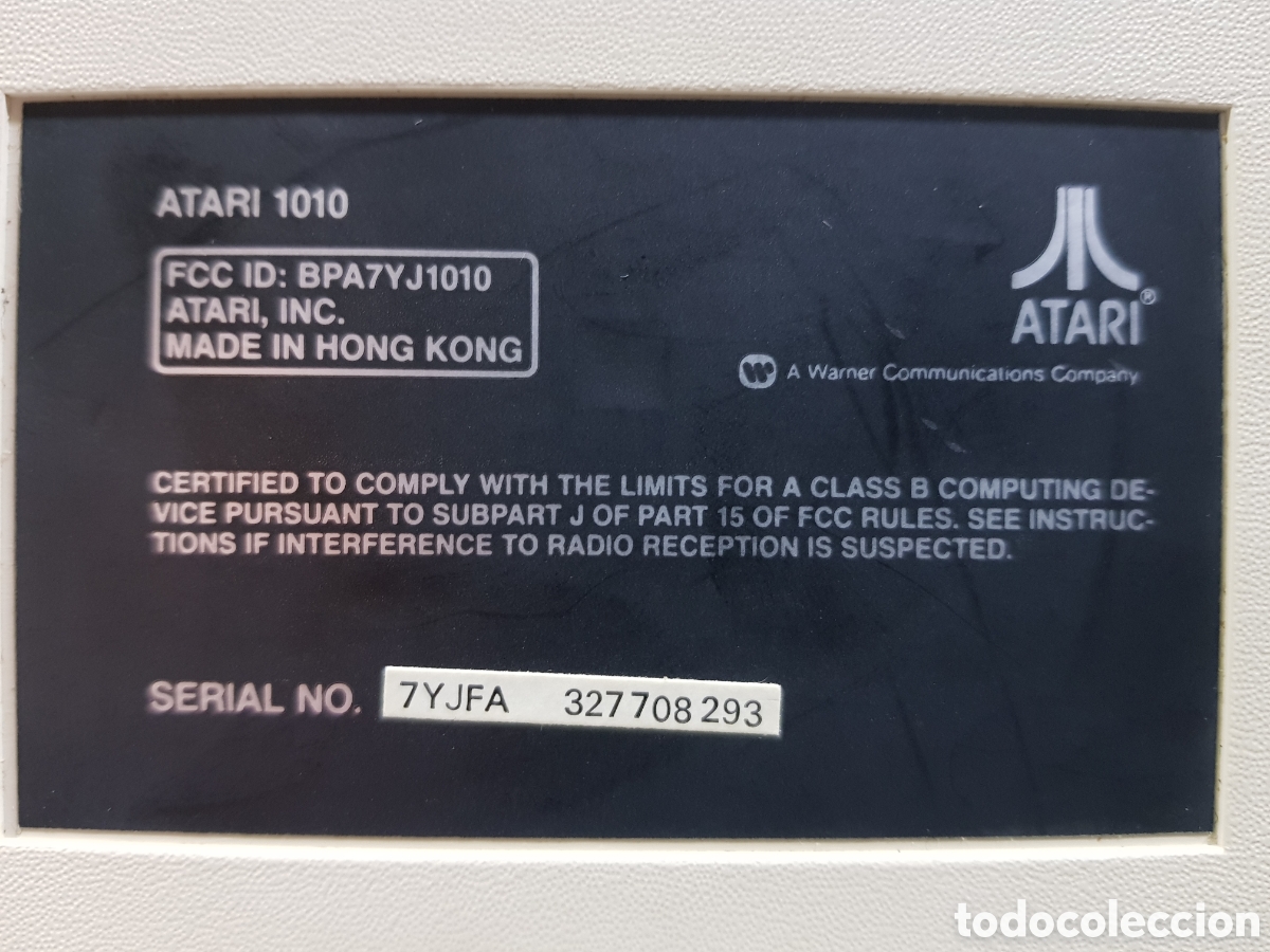Videojuegos y consolas: THE ATARI 1010 PROGRAM RECORDER. CASETERA PARA ORDENADOR ATARI DEL A&Ntilde;O 1982 - Foto 8