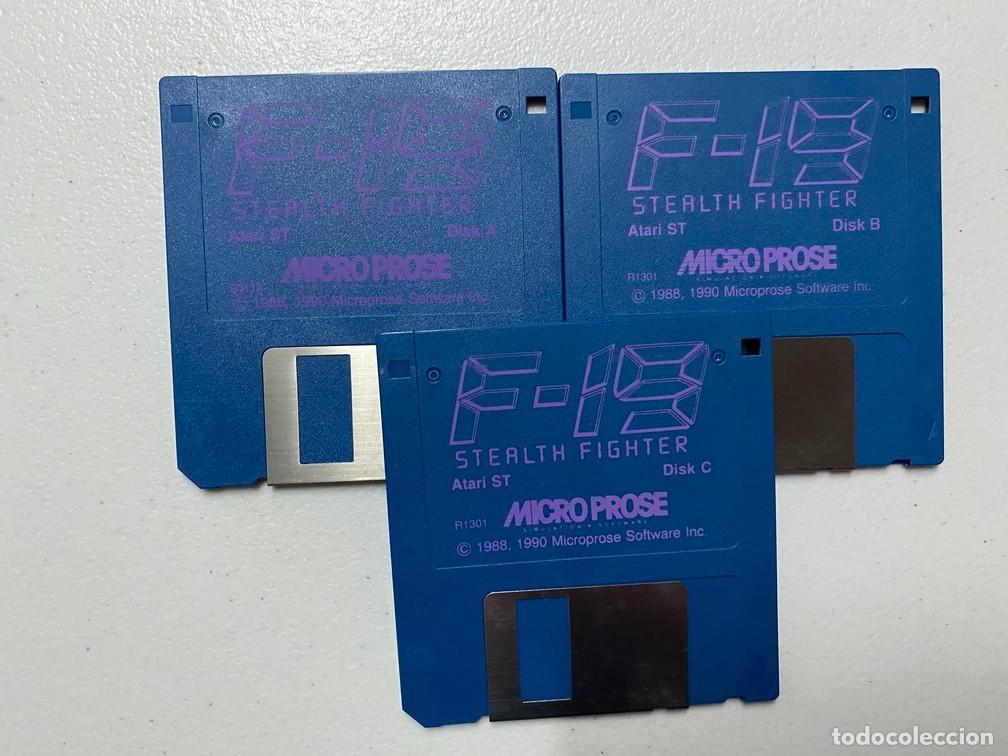 Videojuegos y consolas: F-19 STEALTH FIGHTER (S&Oacute;LO DISCOS) - VIDEOJUEGO ATARI ST - STE - Foto 1