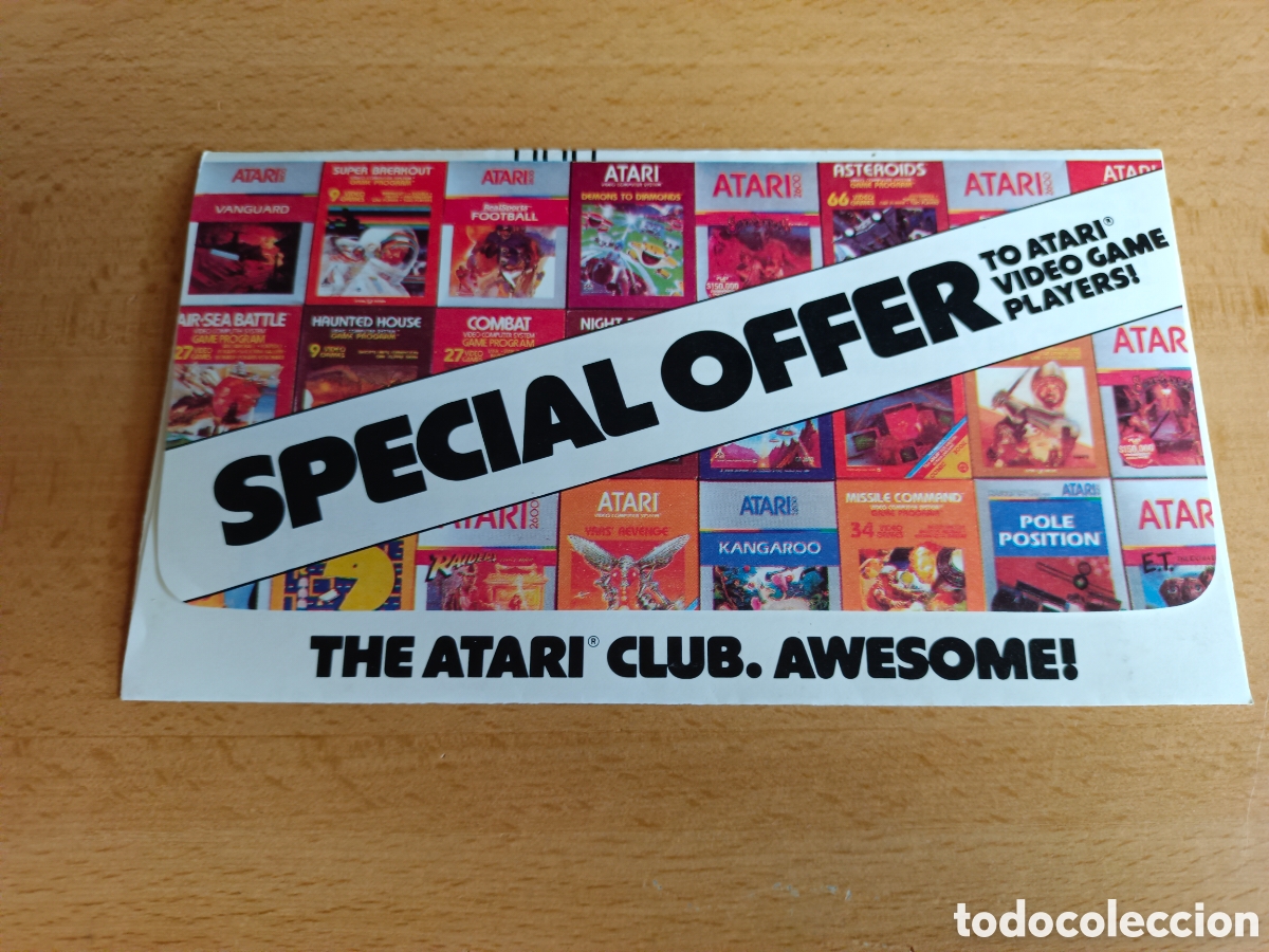 Videojuegos y consolas: Tarjeta , documentacion atari club 2600 / 5200 - Foto 1