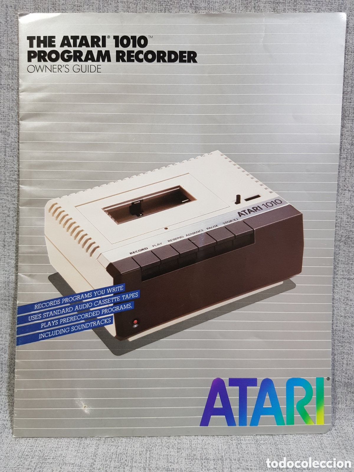 Videojuegos y consolas: ATARI MANUALES ATARI 1010 PROGRAM RECORDER OWNERS GUIDE + LECTEUR DE CASSETTE MANUEL DUTILISATION - Foto 2