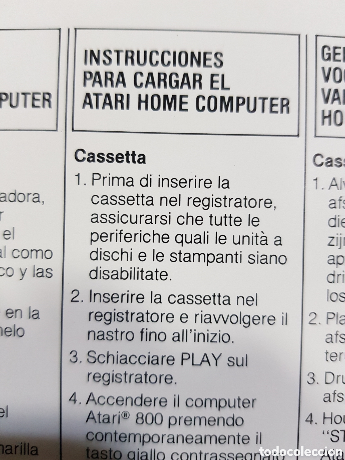 Videojuegos y consolas: ATARI ACTIVISION FOLLETO CON INSTRUCCIONES PARA CARGAR EL ATARI HOME COMPUTER - Foto 5