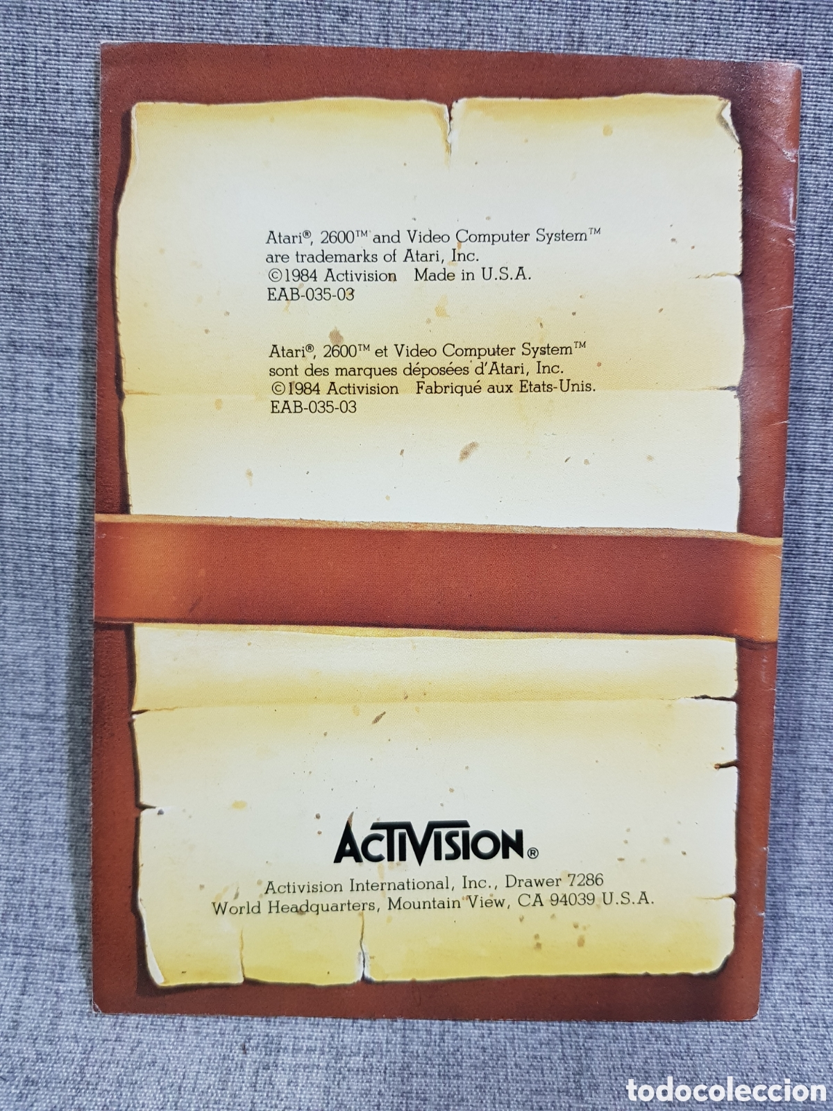 Videojuegos y consolas: ATARI PITFALL HARRYS DIARY ACTIVISION ATARI 2600 SERIES. MANUAL MULTILING&Uuml;E. A&Ntilde;O 1984 - Foto 2