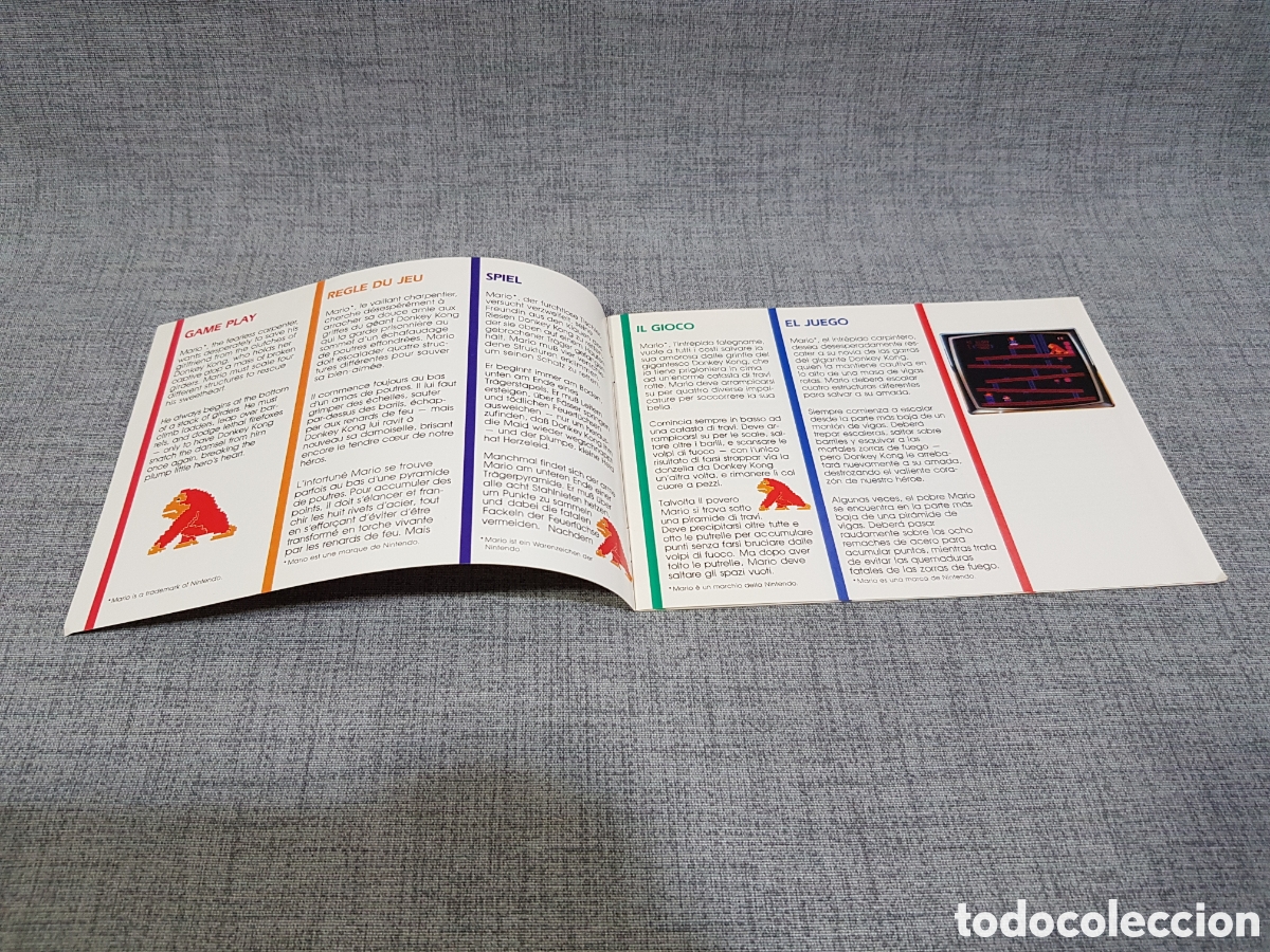 Videojuegos y consolas: ATARI DONKEY KONG MANUAL DEL JUEGO PARA ATARI. MULTILING&Uuml;E. A&Ntilde;O 1983 - Foto 2