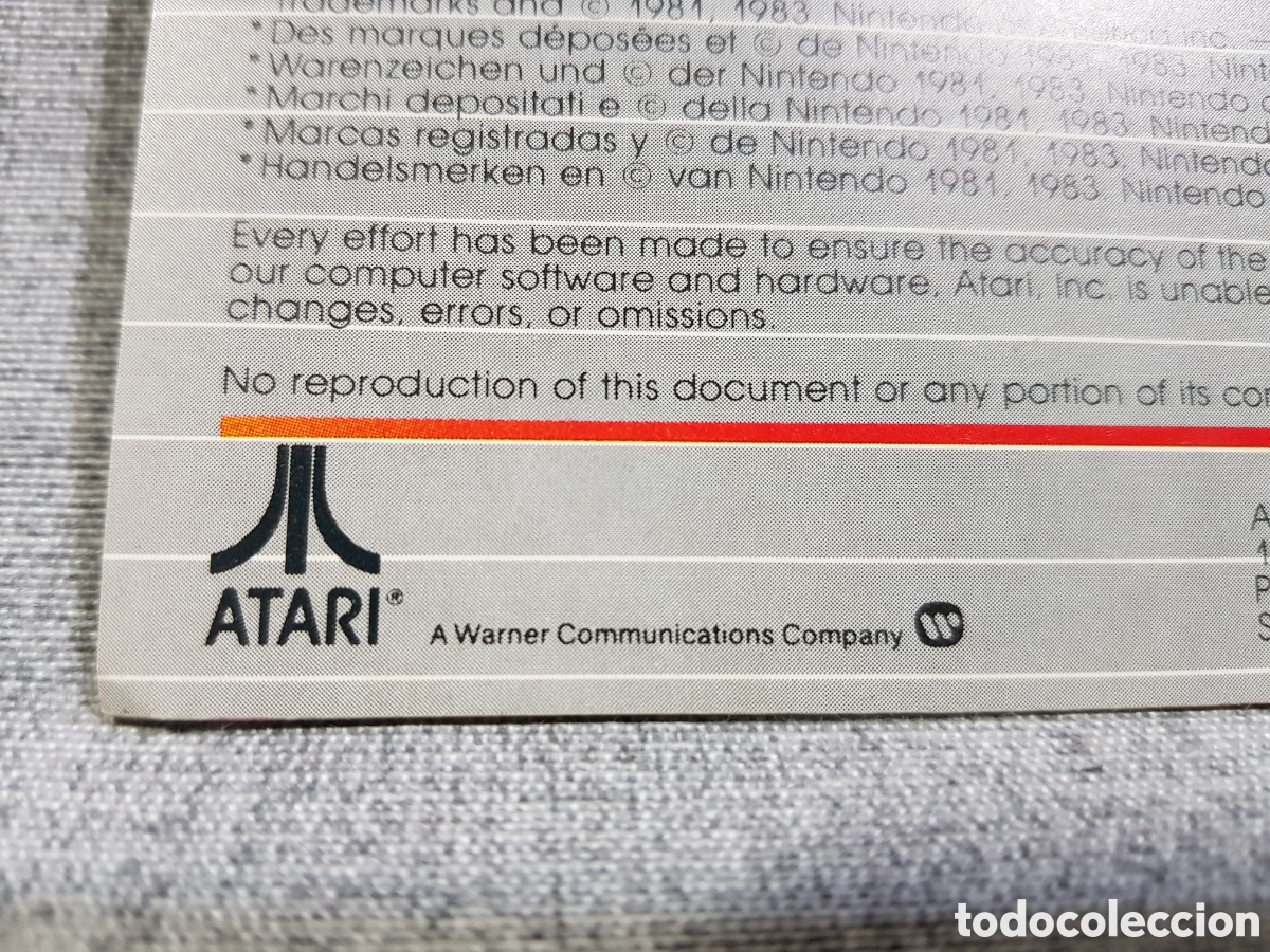 Videojuegos y consolas: ATARI DONKEY KONG MANUAL DEL JUEGO PARA ATARI. MULTILING&Uuml;E. A&Ntilde;O 1983 - Foto 11