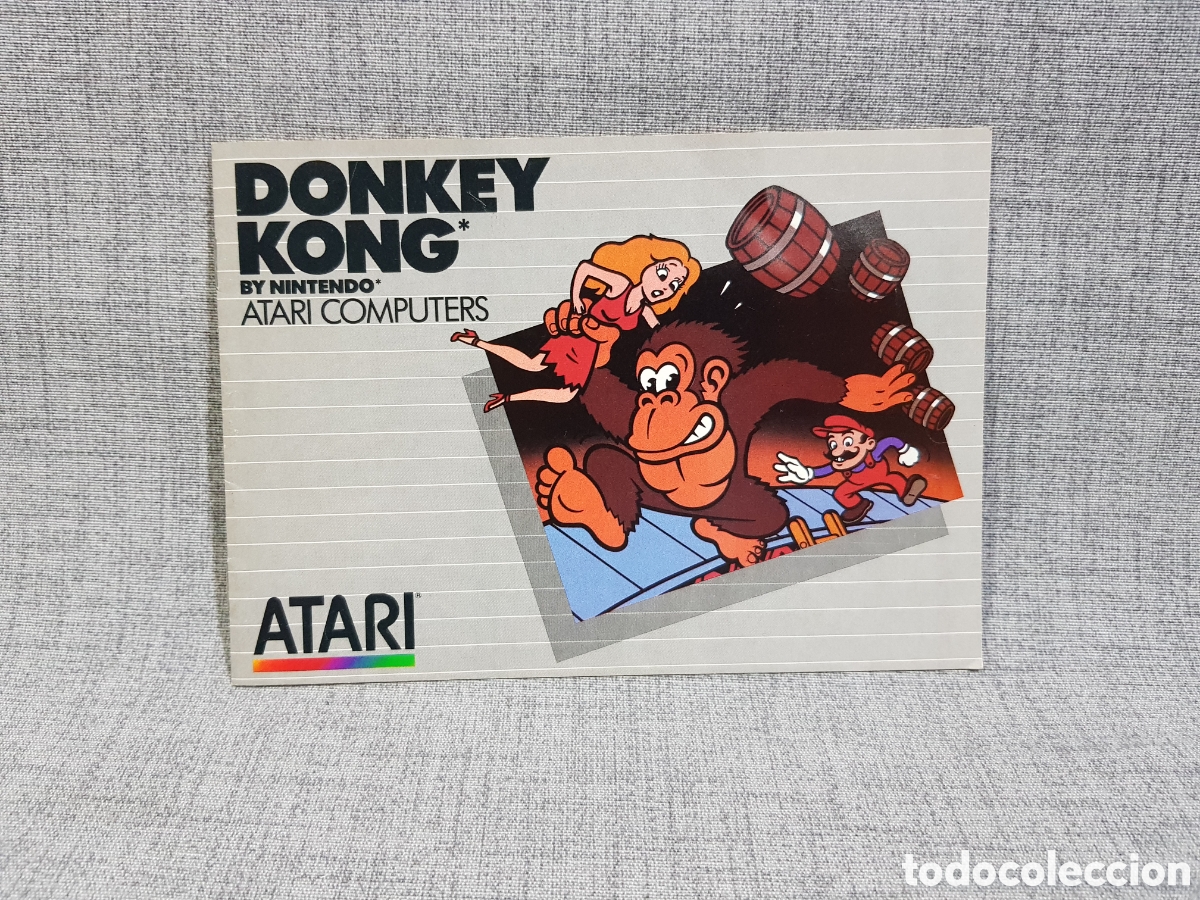 Videojuegos y consolas: ATARI DONKEY KONG MANUAL DEL JUEGO PARA ATARI. MULTILING&Uuml;E. A&Ntilde;O 1983 - Foto 1