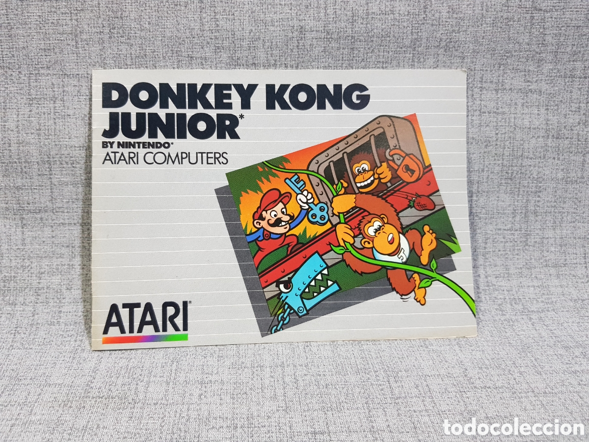 Videojuegos y consolas: ATARI DONKEY KONG JUNIOR MANUAL DEL JUEGO PARA ATARI. MULTILING&Uuml;E. A&Ntilde;O 1983 - Foto 1