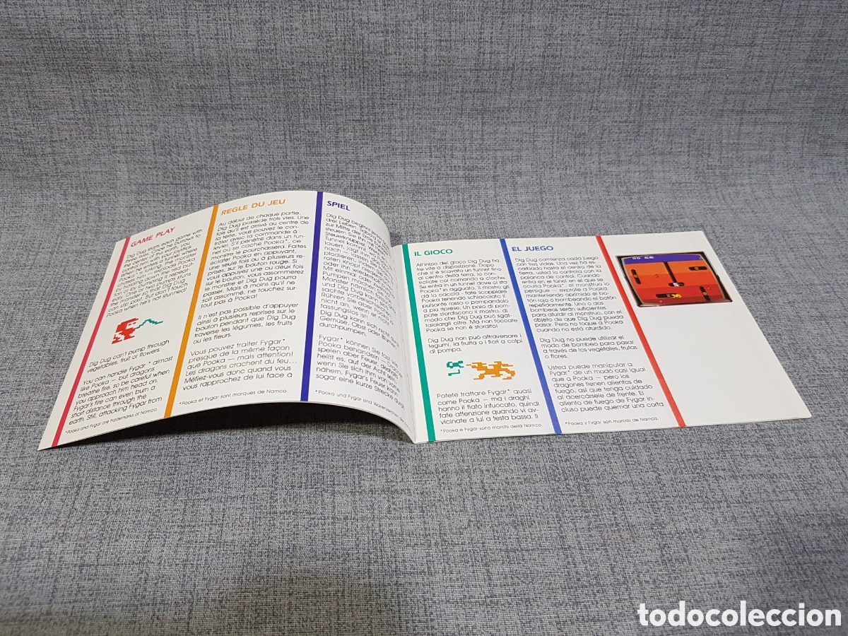 Videojuegos y consolas: ATARI DIG DUG MANUAL DEL JUEGO PARA ATARI. MULTILING&Uuml;E. A&Ntilde;O 1983 - Foto 3