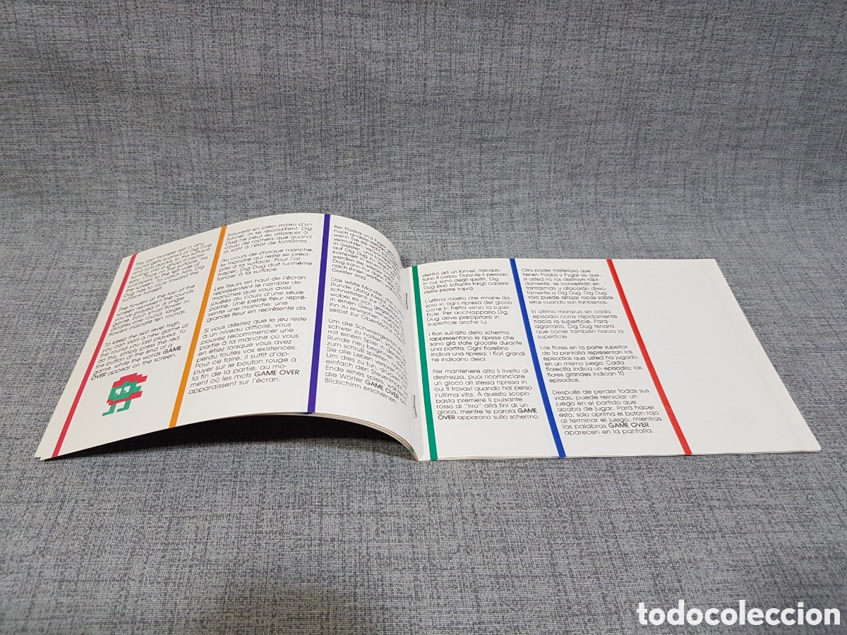 Videojuegos y consolas: ATARI DIG DUG MANUAL DEL JUEGO PARA ATARI. MULTILING&Uuml;E. A&Ntilde;O 1983 - Foto 5