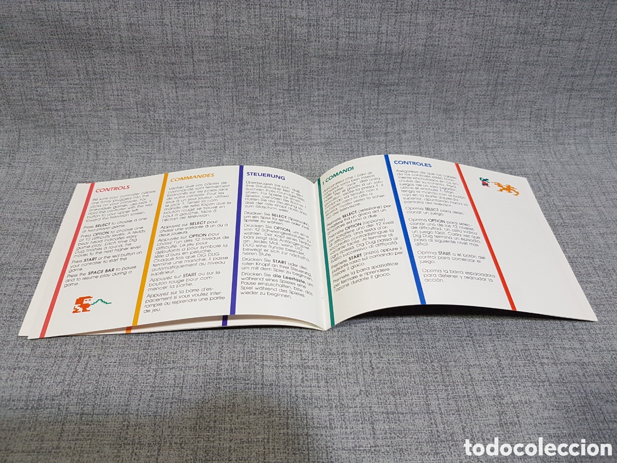 Videojuegos y consolas: ATARI DIG DUG MANUAL DEL JUEGO PARA ATARI. MULTILING&Uuml;E. A&Ntilde;O 1983 - Foto 7