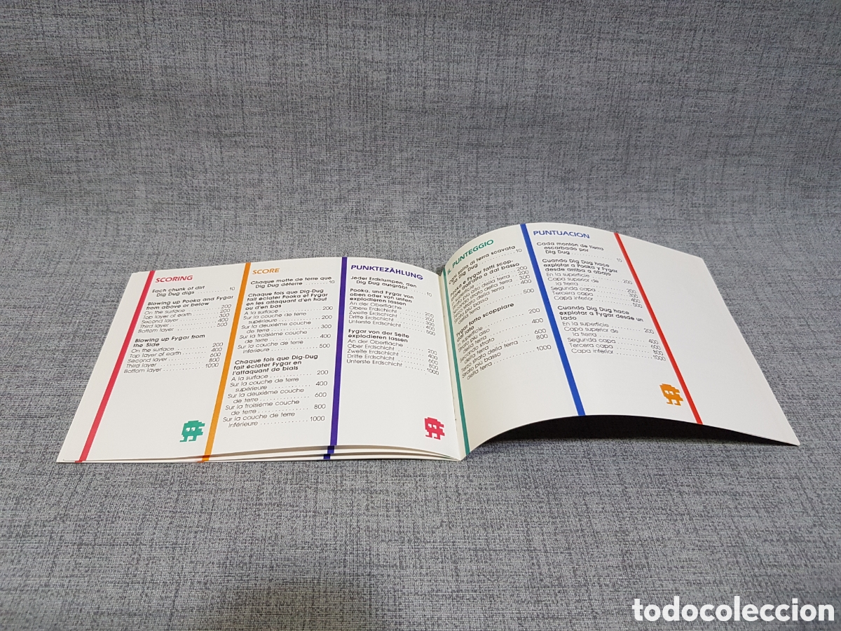 Videojuegos y consolas: ATARI DIG DUG MANUAL DEL JUEGO PARA ATARI. MULTILING&Uuml;E. A&Ntilde;O 1983 - Foto 8