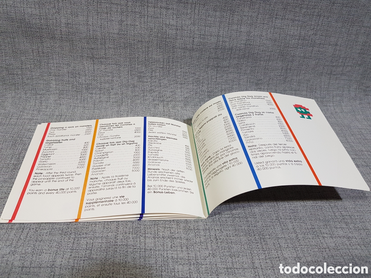 Videojuegos y consolas: ATARI DIG DUG MANUAL DEL JUEGO PARA ATARI. MULTILING&Uuml;E. A&Ntilde;O 1983 - Foto 9