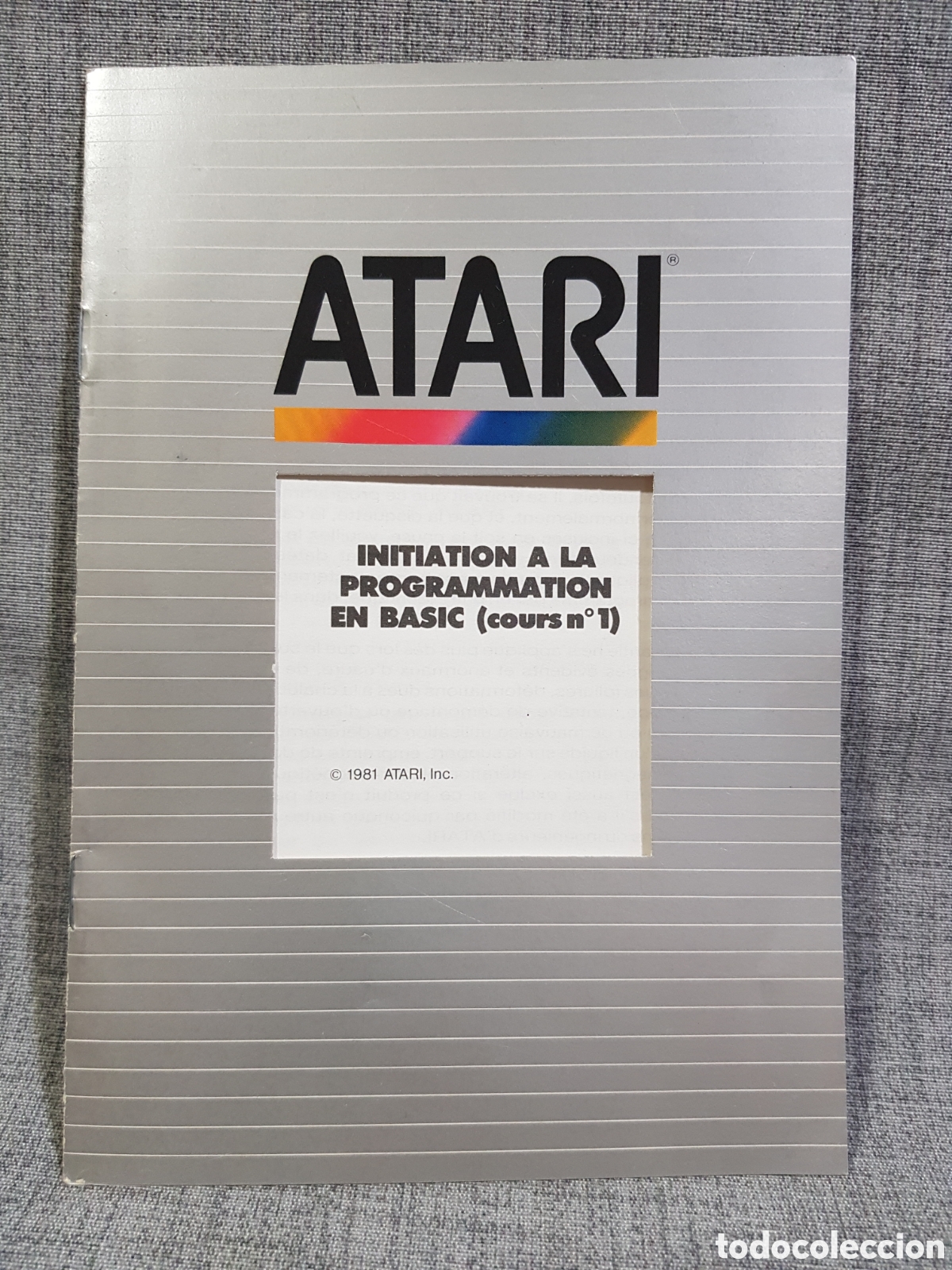 Videojuegos y consolas: ATARI (IDIOMA FRANC&Eacute;S) INICIACI&Oacute;N A LA PROGRAMACI&Oacute;N EN BASIC (MANUAL + CASETE). A&Ntilde;O 1981 - Foto 2