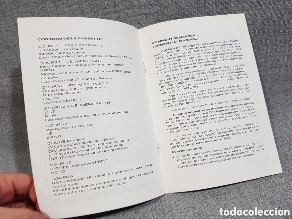 Videojuegos y consolas: ATARI (IDIOMA FRANC&Eacute;S) INICIACI&Oacute;N A LA PROGRAMACI&Oacute;N EN BASIC (MANUAL + CASETE). A&Ntilde;O 1981 - Foto 5