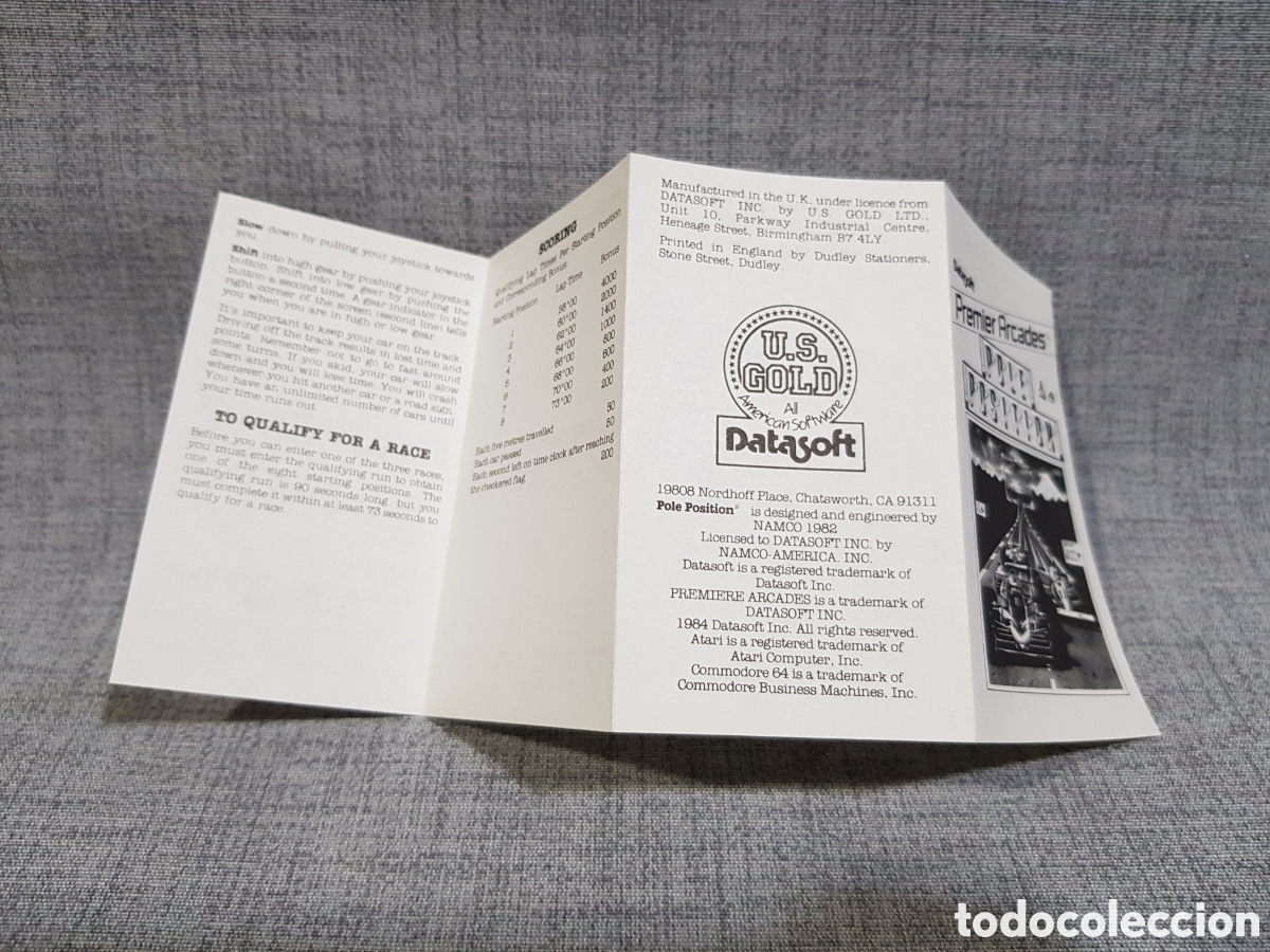 Videojuegos y consolas: ATARI CASETE POLE POSITION NAMCO 1982 DATASOFT 1984 - Foto 9