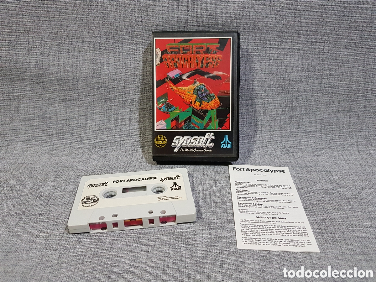 Videojuegos y consolas: ATARI CASETE FORT APOCALYPSE. SYNSOFT 1984 - Foto 1