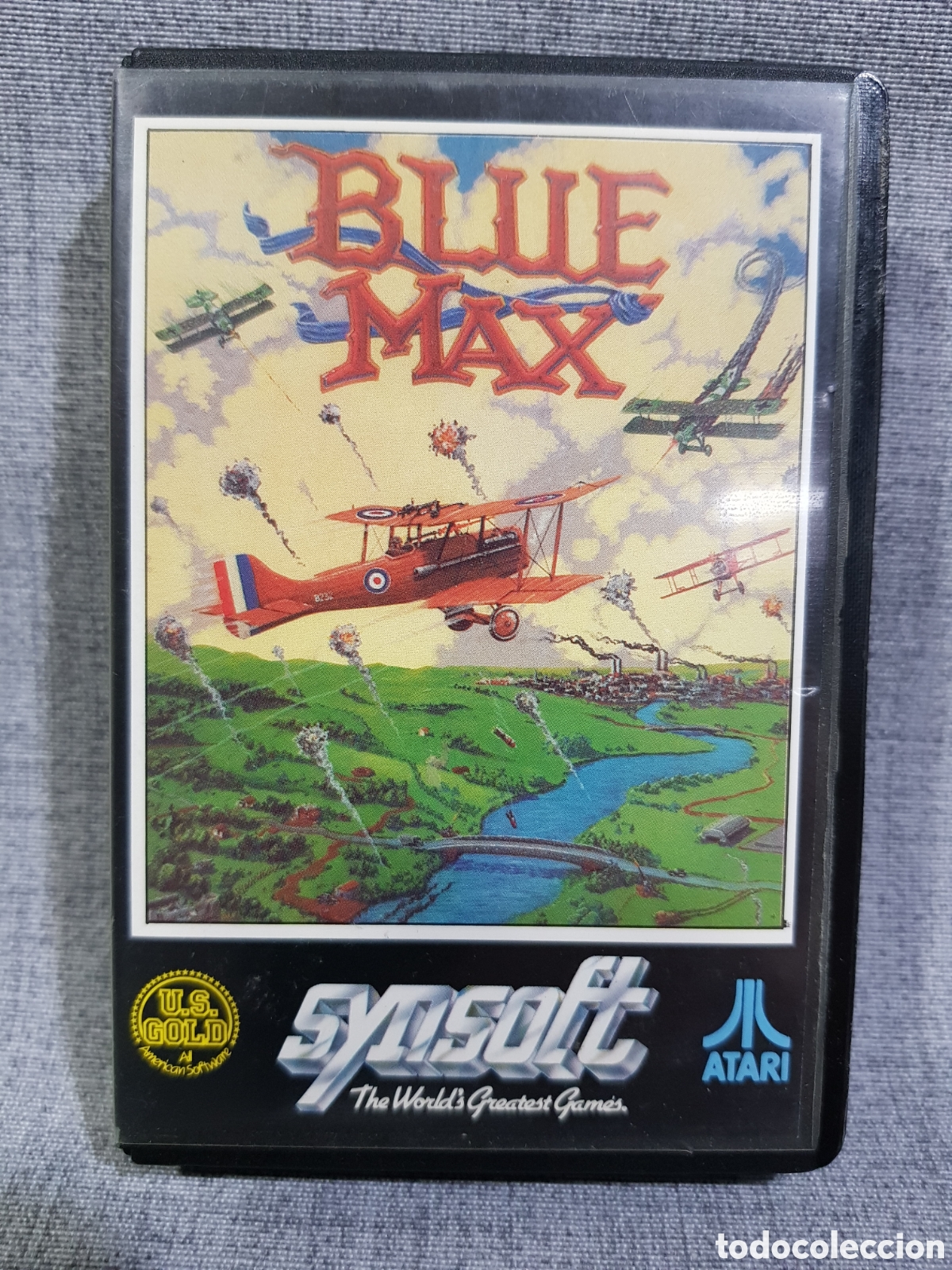 Videojuegos y consolas: ATARI CASETE BLUE MAX SYNSOFT 1984 - Foto 2