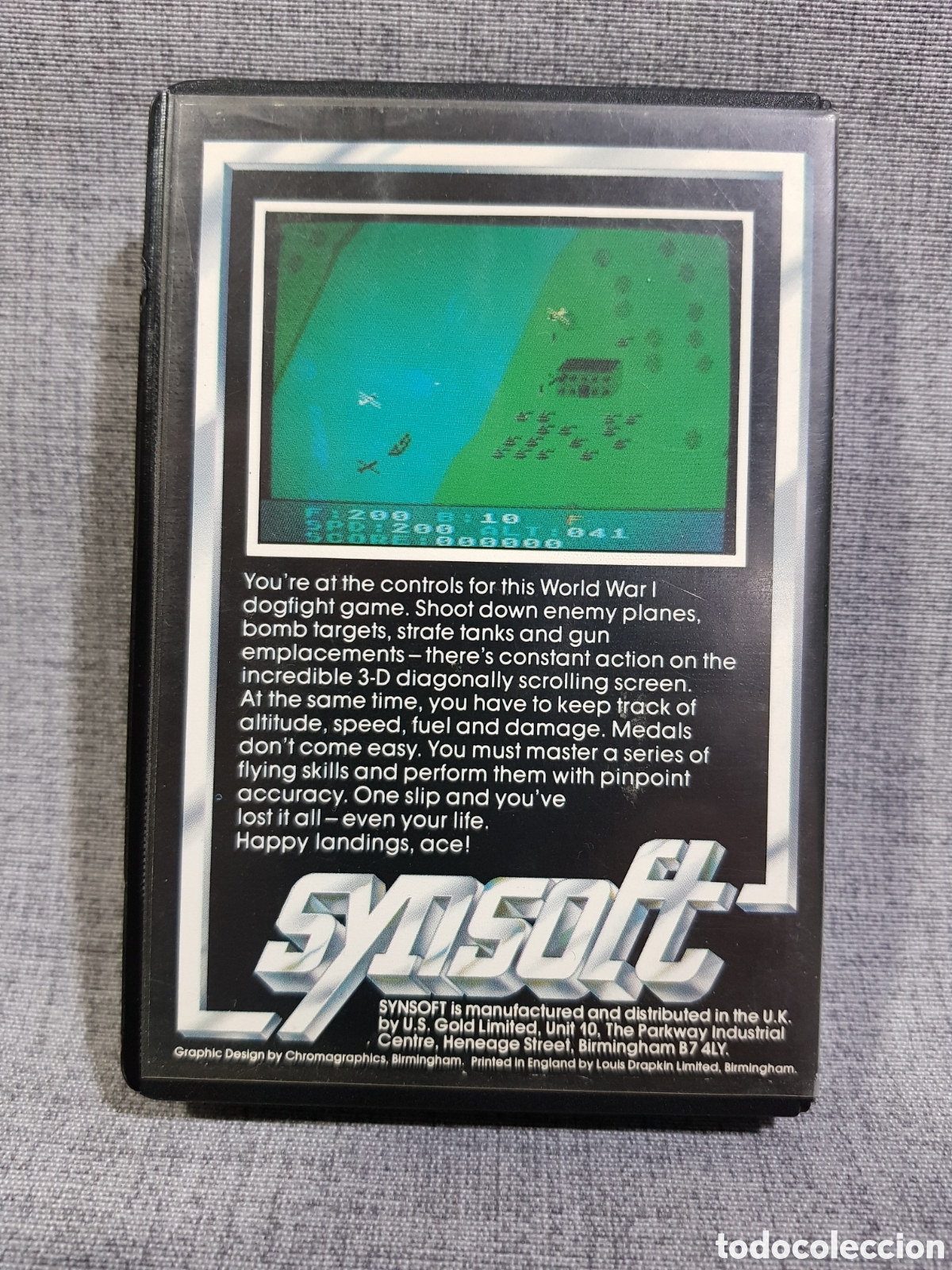Videojuegos y consolas: ATARI CASETE BLUE MAX SYNSOFT 1984 - Foto 3