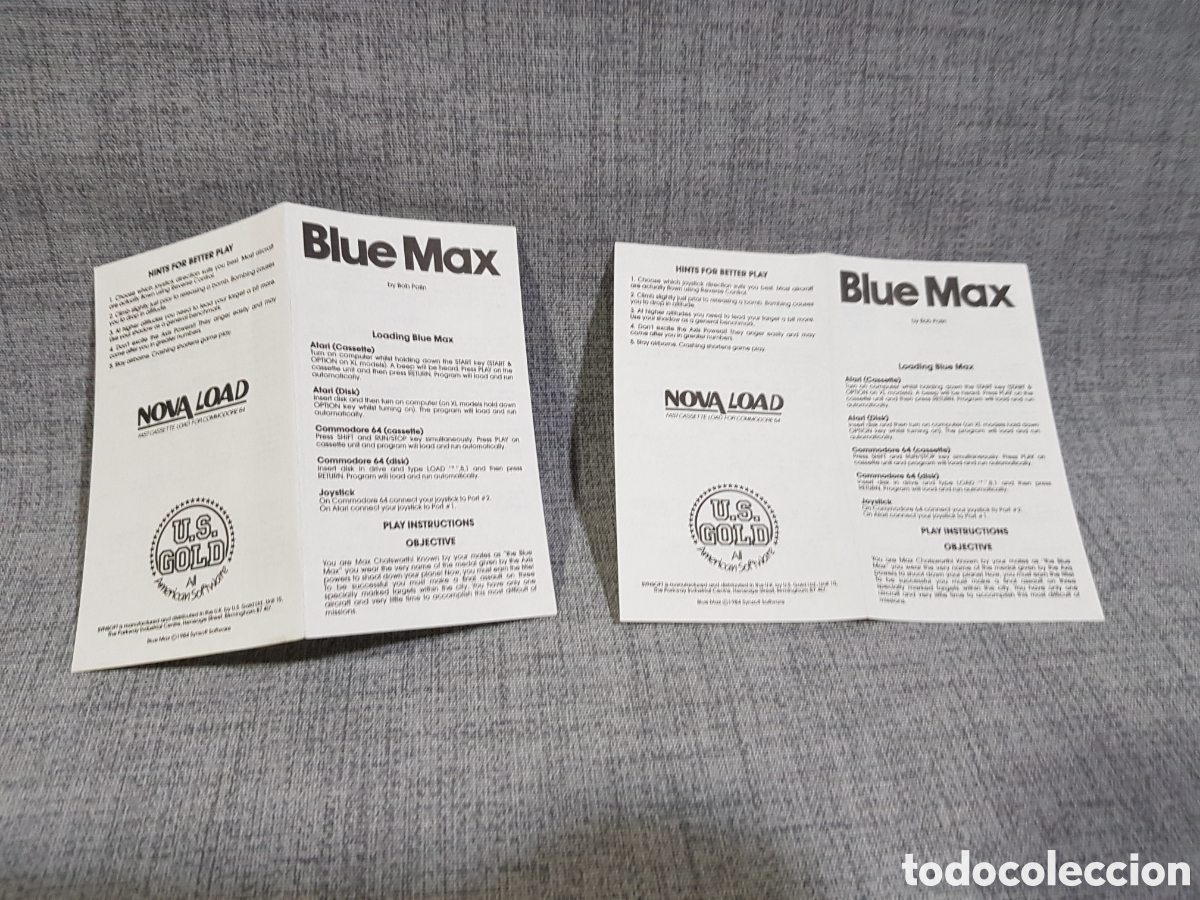 Videojuegos y consolas: ATARI CASETE BLUE MAX SYNSOFT 1984 - Foto 8
