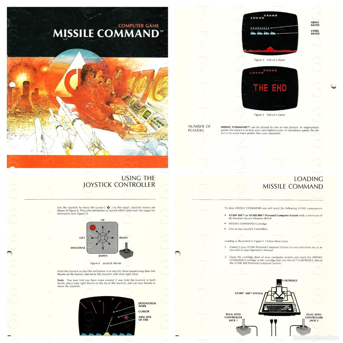 Videojuegos y consolas: ATARI MISSILE COMMAND MANUAL 28 CM 190 GRS U77 - Foto 1