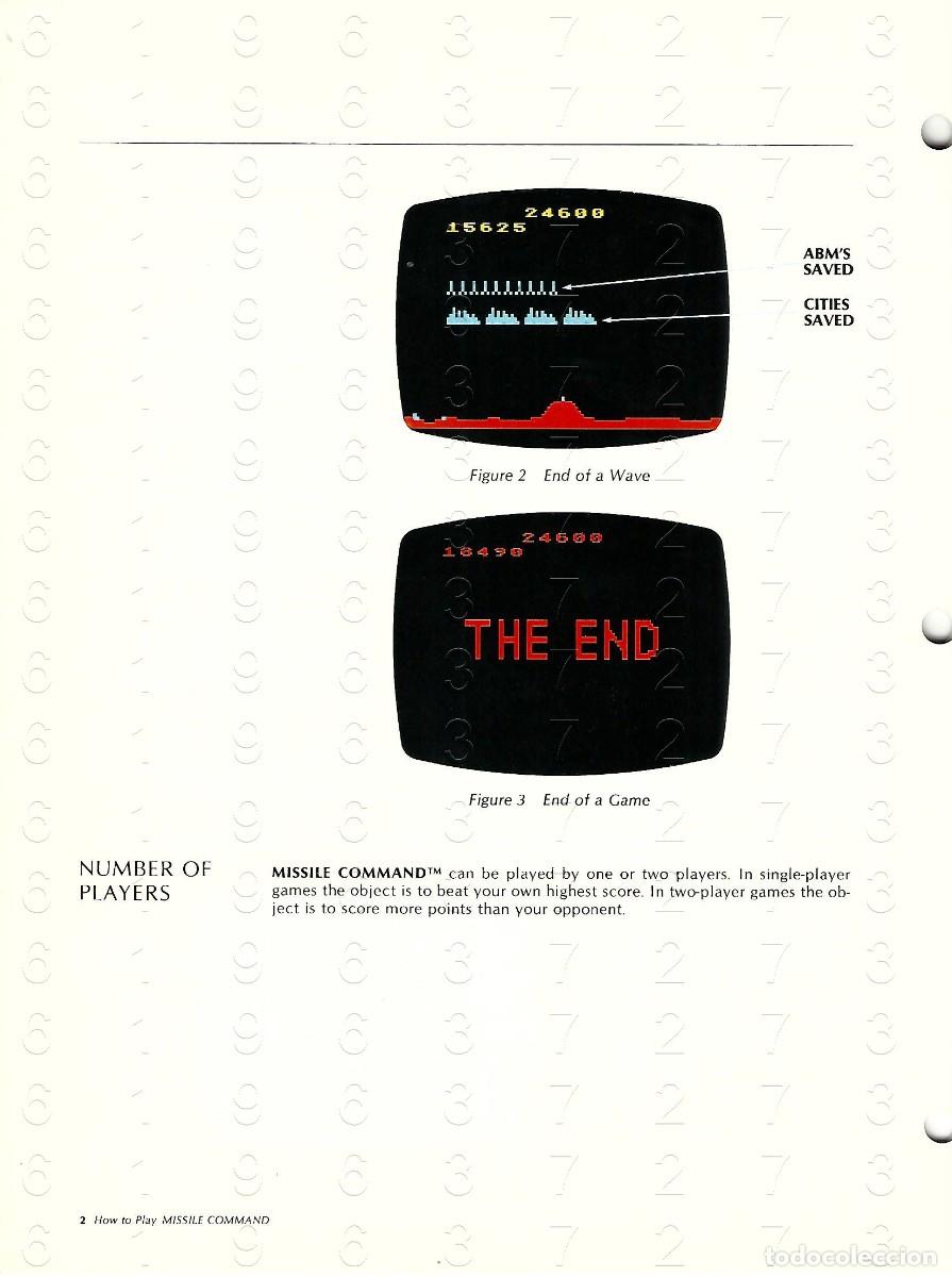 Videojuegos y consolas: ATARI MISSILE COMMAND MANUAL 28 CM 190 GRS U77 - Foto 7
