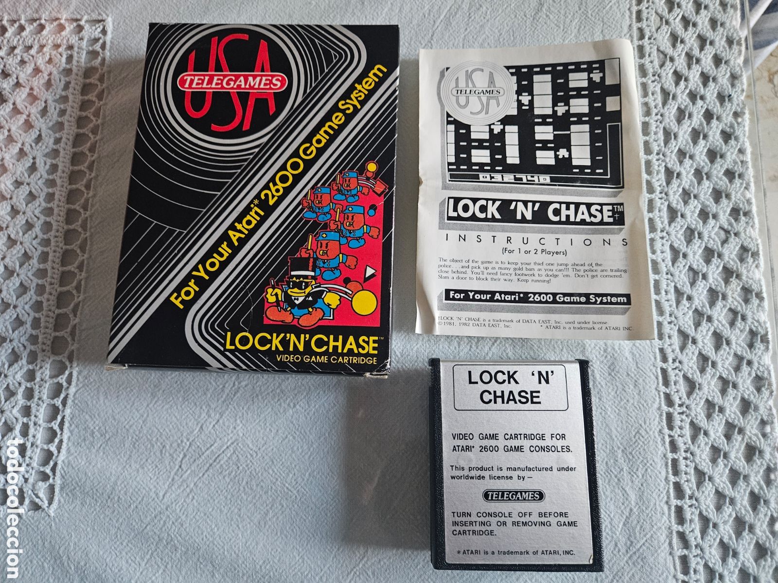 Videojuegos y consolas: ATARI 2600 JUEGO LOCKNCHASE COMPLETO - Foto 1