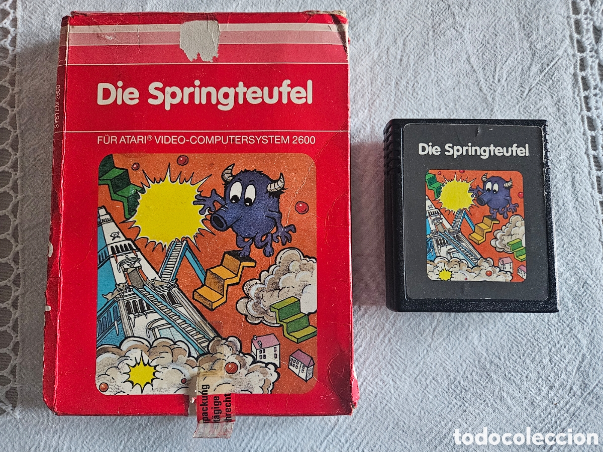 Videojuegos y consolas: ATARI 266 JUEGO DIE SPRINGTEUFEL EN CAJA - Foto 1