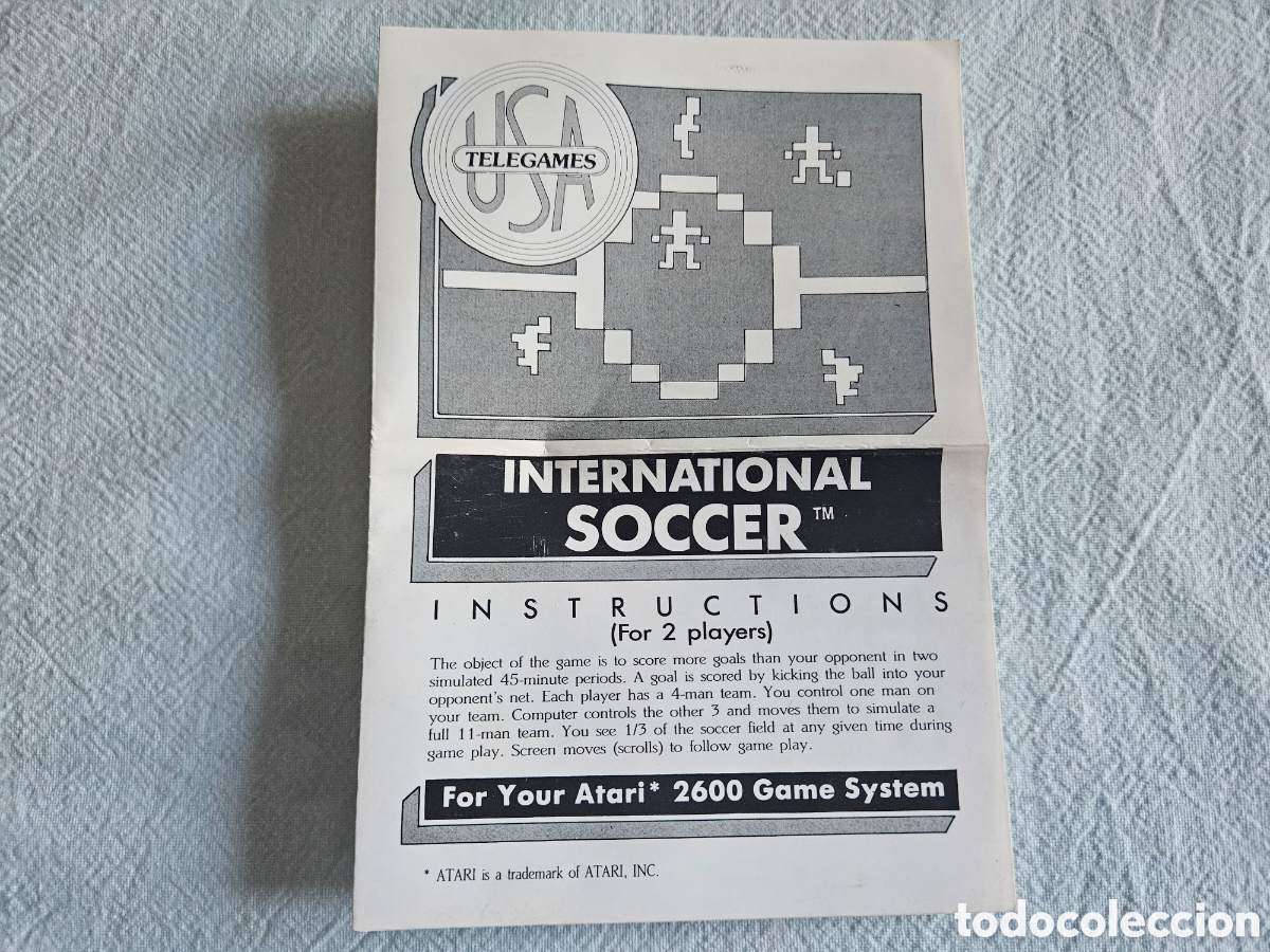 Videojuegos y consolas: ATARI 2600 INTERNATIONAL SOCCER COMPLETO - Foto 5