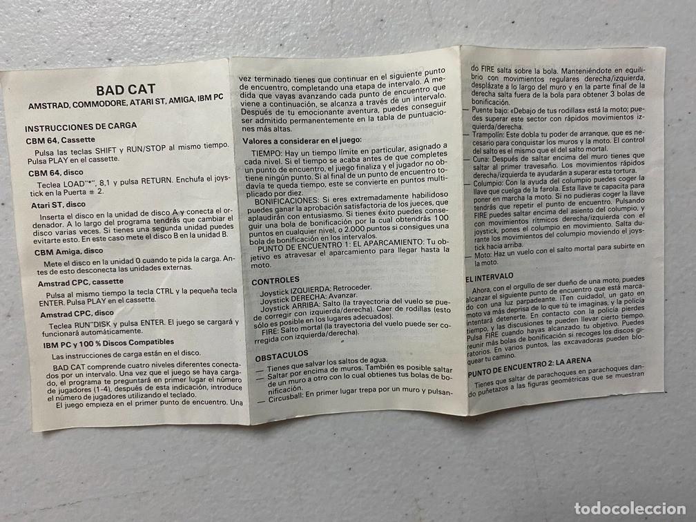 Videojuegos y consolas: BAD CAT - VIDEOJUEGO ATARI ST - STE - Foto 8