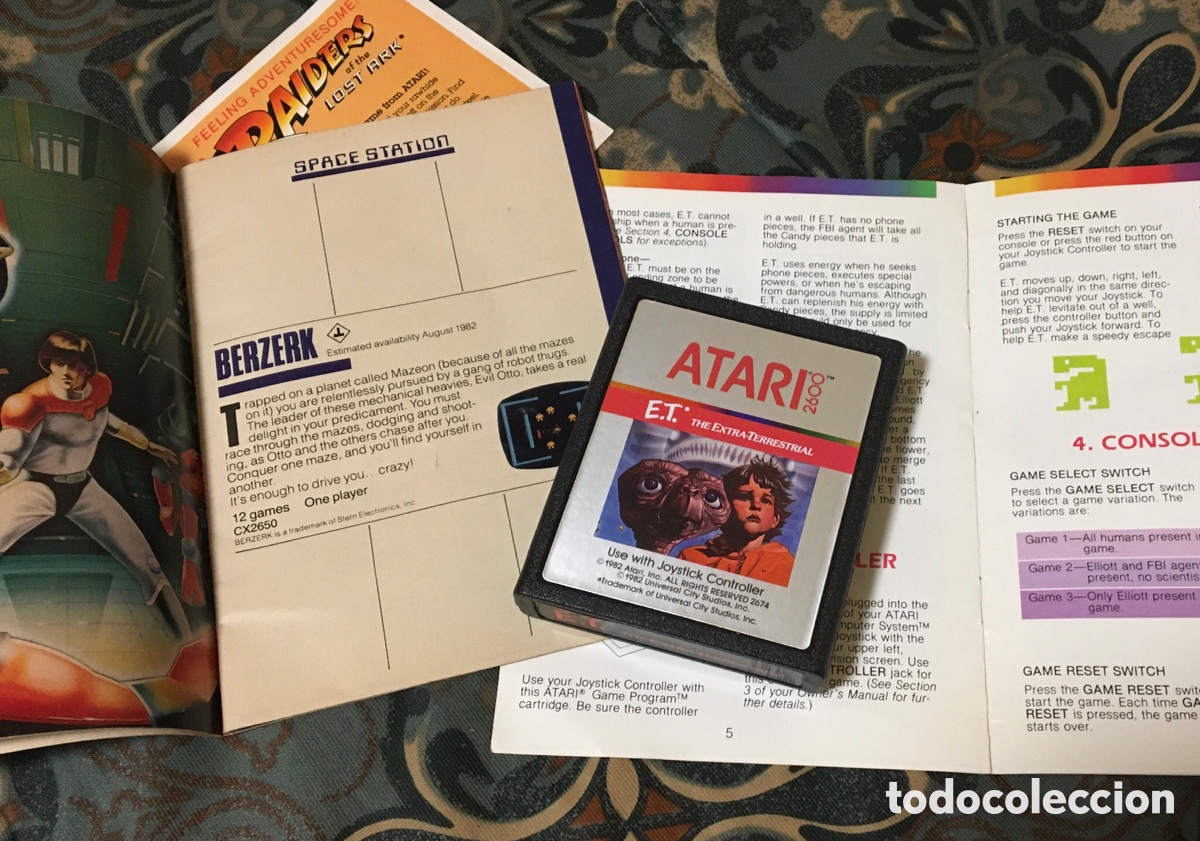 Videojuegos y consolas: E.T. ATARI 2600 VIDEOJUEGO CONSOLA 1982 - Foto 7