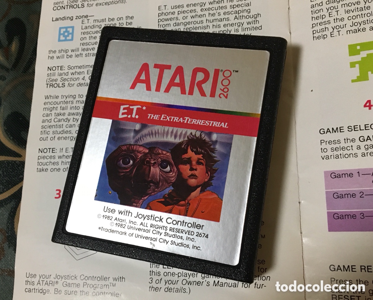 Videojuegos y consolas: E.T. ATARI 2600 VIDEOJUEGO CONSOLA 1982 - Foto 1