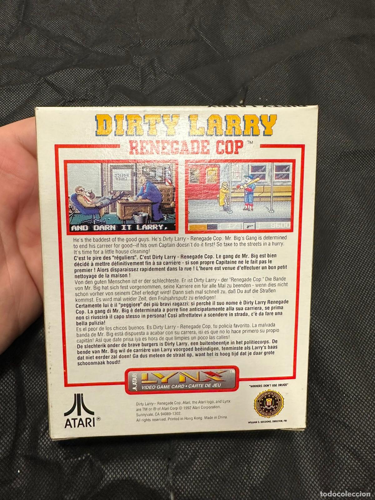 Videojuegos y consolas: Dirty Larry - Renegade Cop - Atari Lynx Completo - - Foto 11