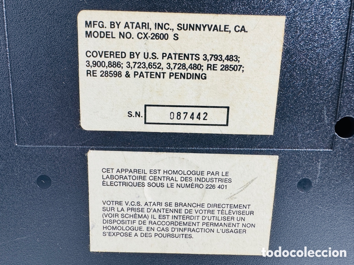 Videojuegos y consolas: Atari CX-2600 S Video Computer System Sunnyvale California 1981 - Foto 13
