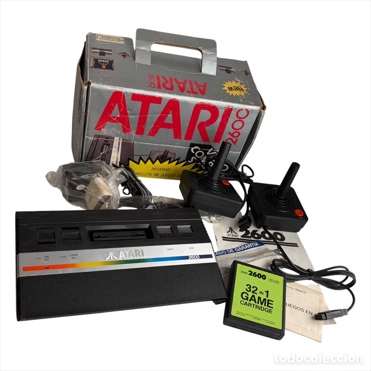 Video Games and Consoles: Consola atari 2600 de 1986 en su caja con cartucho 32 juegos