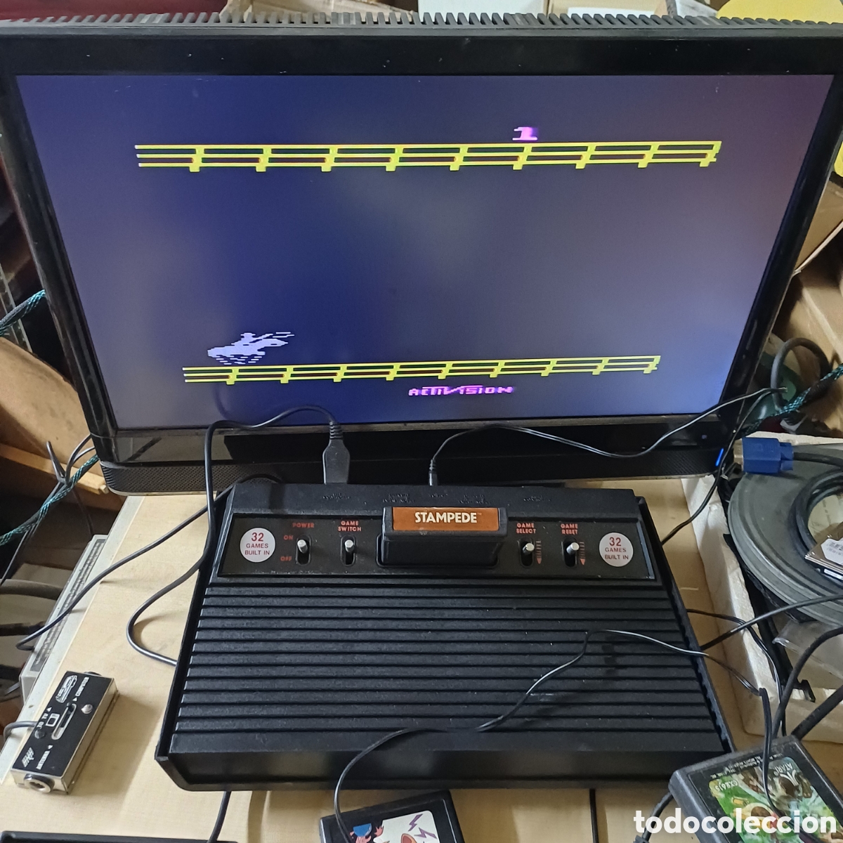Videojuegos y consolas: Cartucho videojuego Atari 2600 stampede probado y funcionando - Foto 4