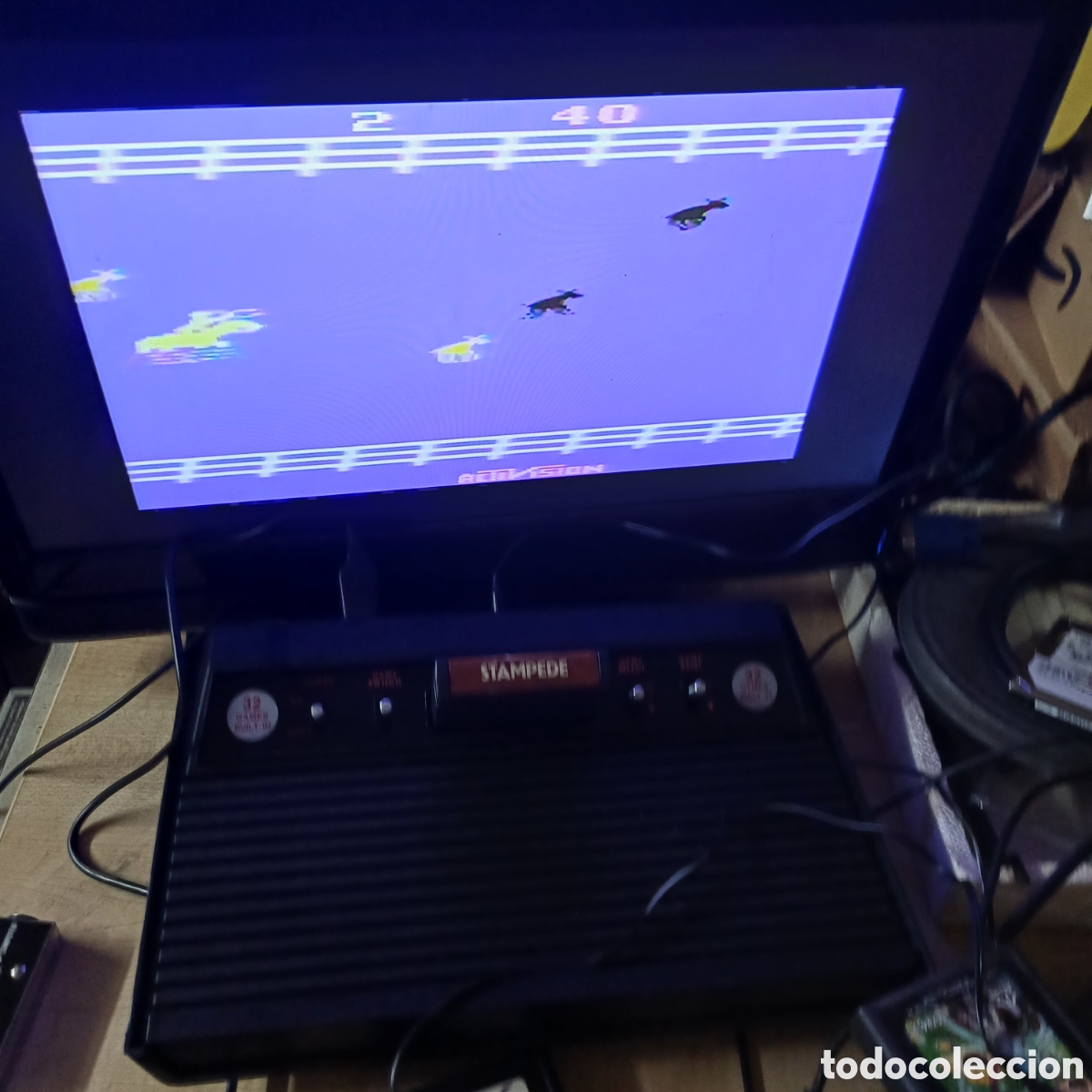 Videojuegos y consolas: Cartucho videojuego Atari 2600 stampede probado y funcionando - Foto 6