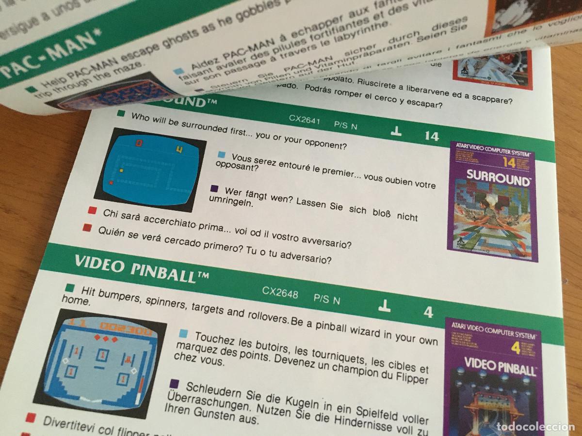 Videojuegos y consolas: Cat&aacute;logo Atari 2600 y panfleto en castellano de E.T. para Atari 2600. - Foto 6