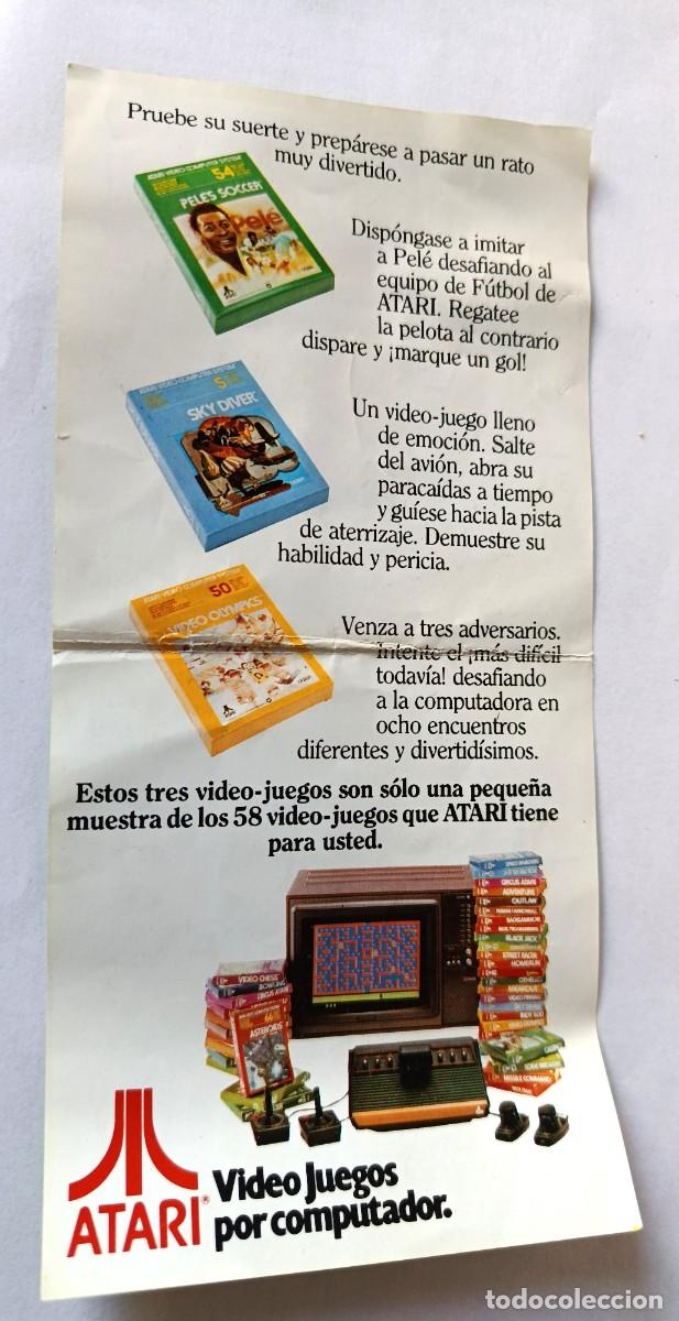 Videojuegos y consolas: folleto publicitario antiguo en espa&ntilde;ol de la consola Atari Video Computer System (ATARI 2600)