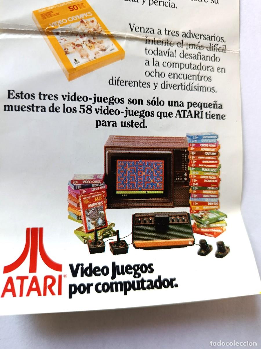 Videojuegos y consolas: folleto publicitario antiguo en espa&ntilde;ol de la consola Atari Video Computer System (ATARI 2600) - Foto 2
