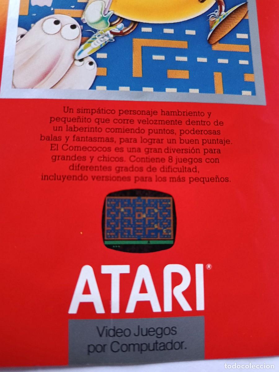 Videojuegos y consolas: DIFICIL car&aacute;tula/folleto del juego PAC MAN de consola Atari Video Computer System (ATARI 2600) - Foto 2