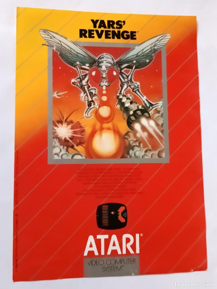 Videojuegos y consolas: DIFICIL car&aacute;tula/folleto del juego YARS &acute;REVENGE de consola Atari Video Computer System (ATARI 2600)
