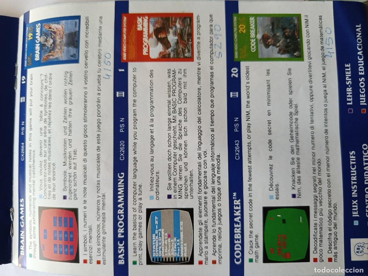 Videojuegos y consolas: CAT&Aacute;LOGO DE JUEGOS ORIGINAL de la consola Atari Video Computer System (ATARI 2600) - Foto 12