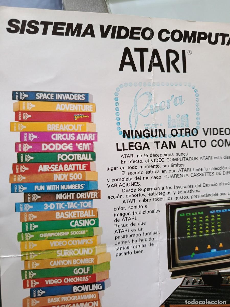 Videojuegos y consolas: folleto publicitario antiguo en espa&ntilde;ol de la consola Atari Video Computer System (ATARI 2600) - Foto 2